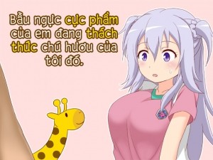 Bầu ngực cực phẩm của e đang thách thức chú hươu của tôi đó
