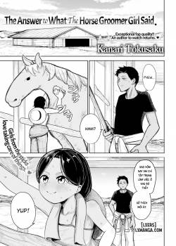 The Answer to What The Horse Groomer Girl Said